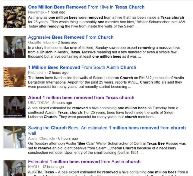 million bees