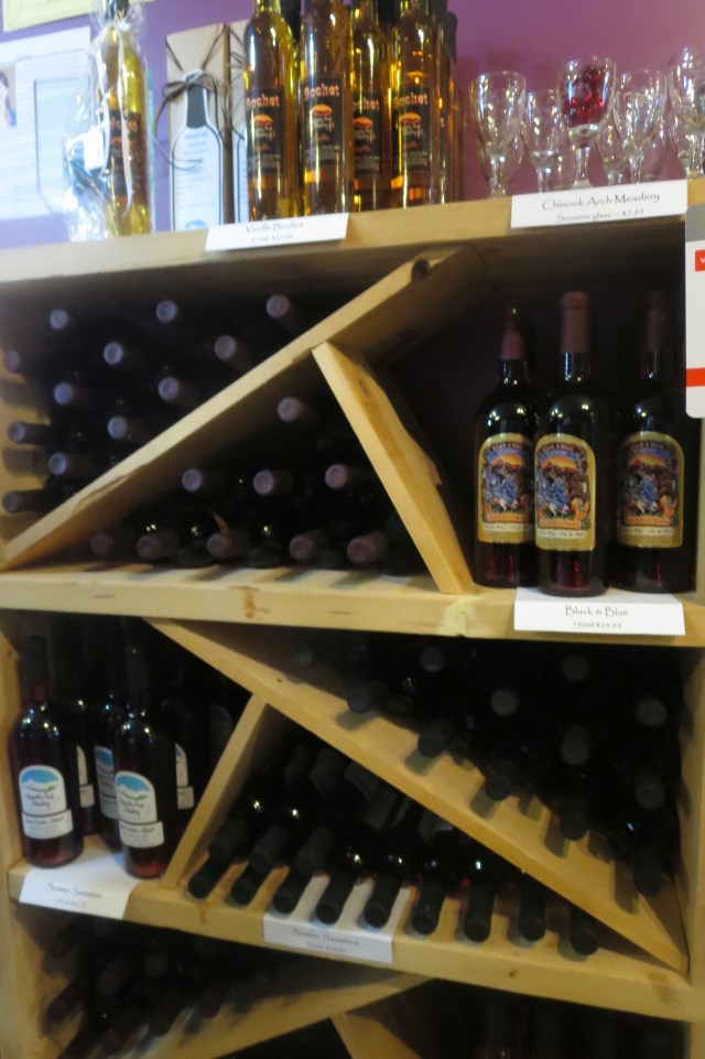 honey wine on display