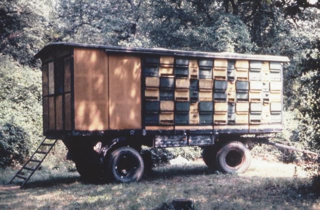 Portable apiary in Slovenia. (Photo by David Miksa)