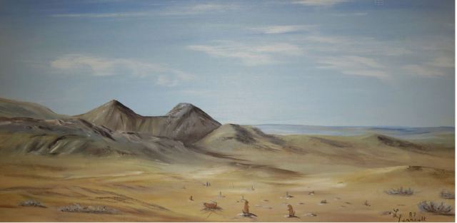 Grasslands National Park, in southern Saskatchewan, Canada, is the natural home for beautiful yellow sweet clover. This painting, which I bought from Lise Perrault 