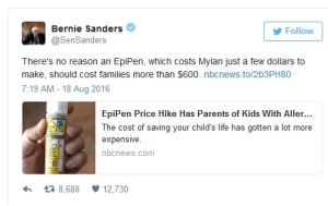 epipen price tweet