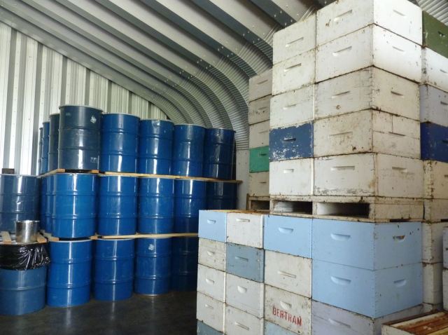 Plenty of storage space for supers and honey.