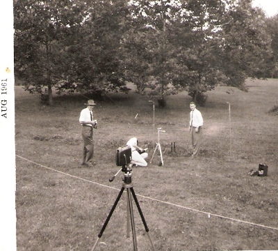 Cameras getting ready for the first queen mating pictures. <br>Dr Norman Gary is to the right.